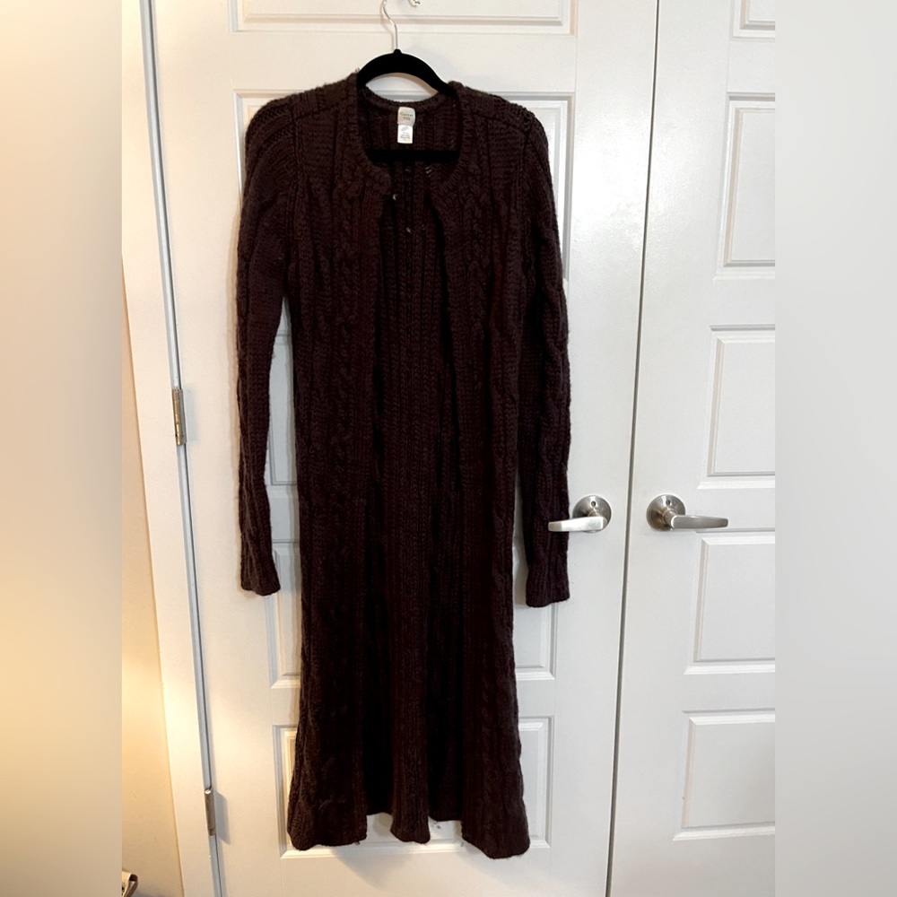 Garnet Hill Long Cardigan 100% wool - Picture 1 of 5